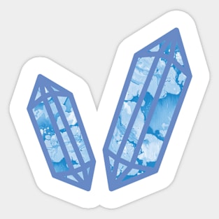 Blue Crystals Sticker